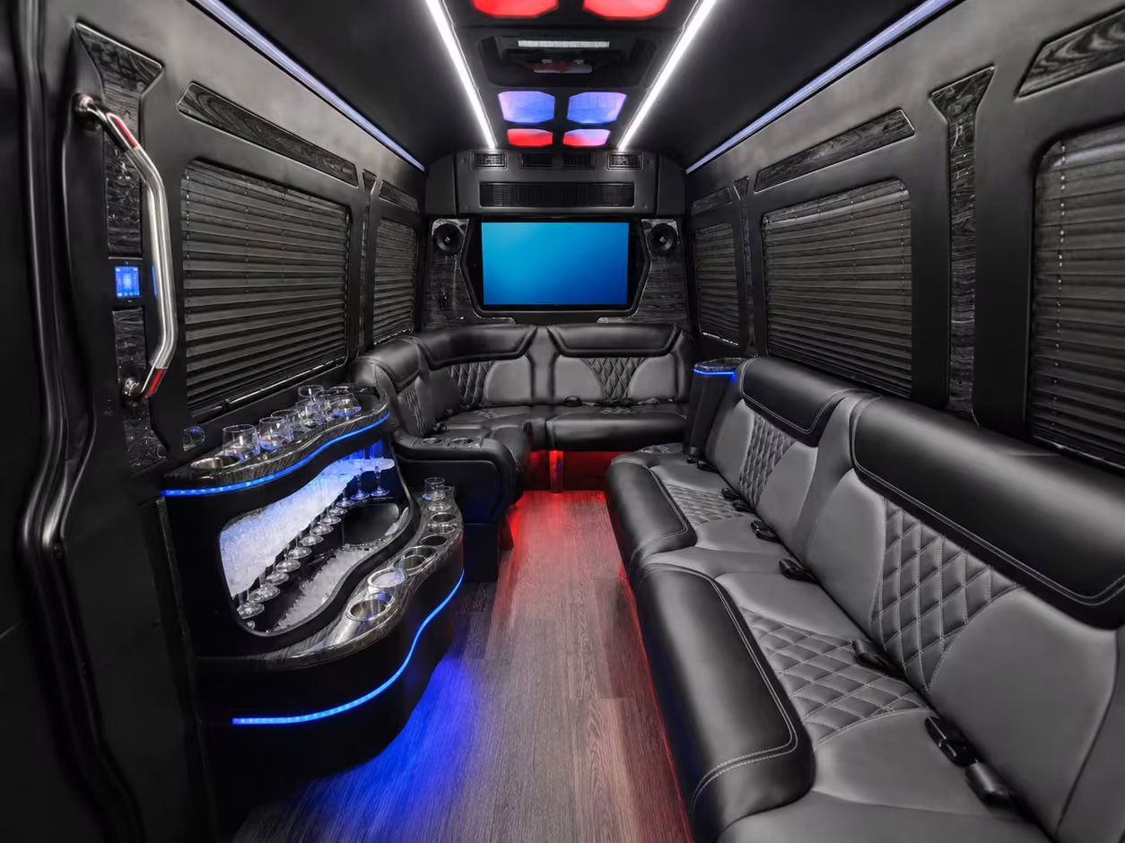 14 passenger sprinter limousine interior