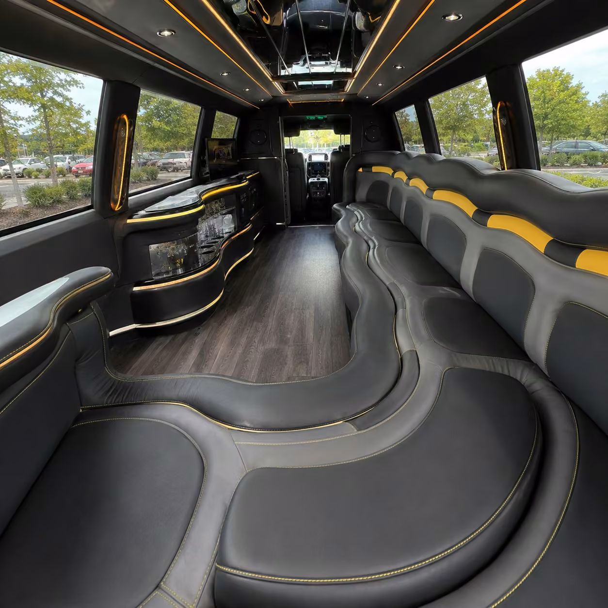 hummer limo inside